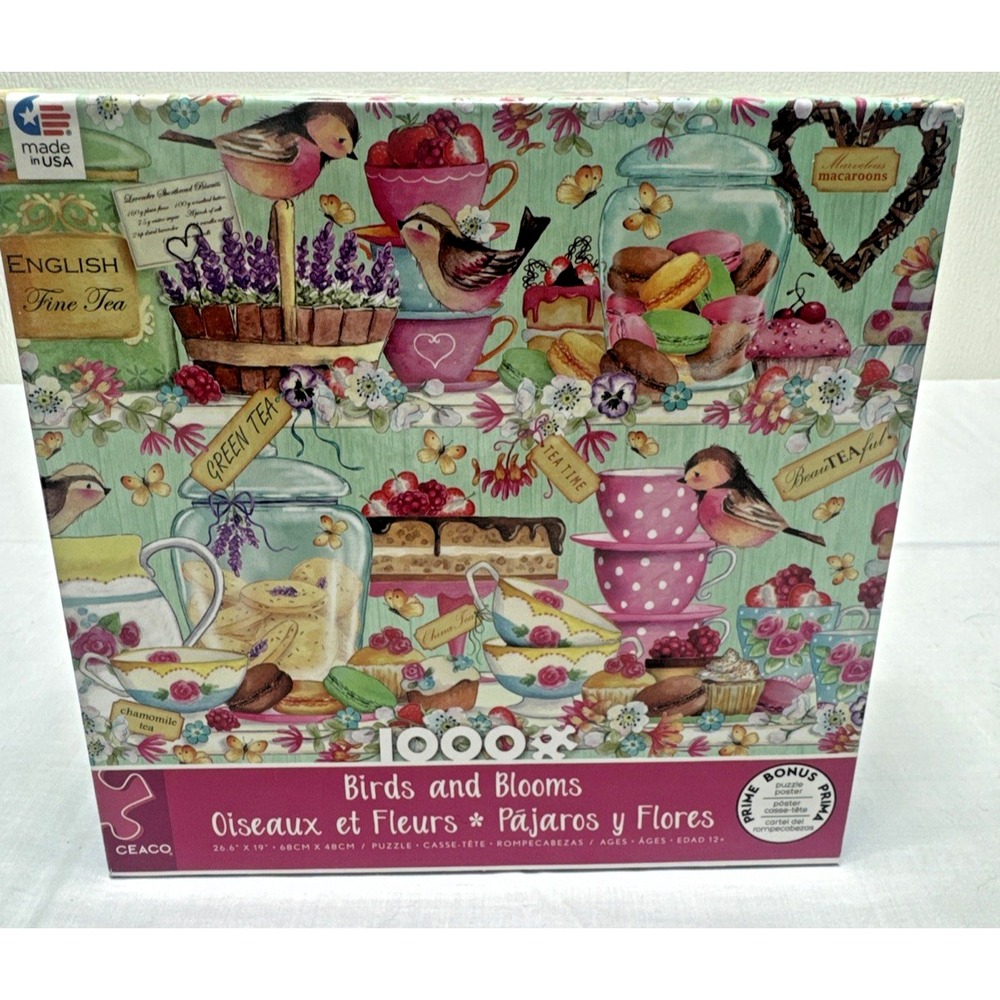 New Birds and Blooms 1000 pc Puzzle 2021 Ceaco Sealed